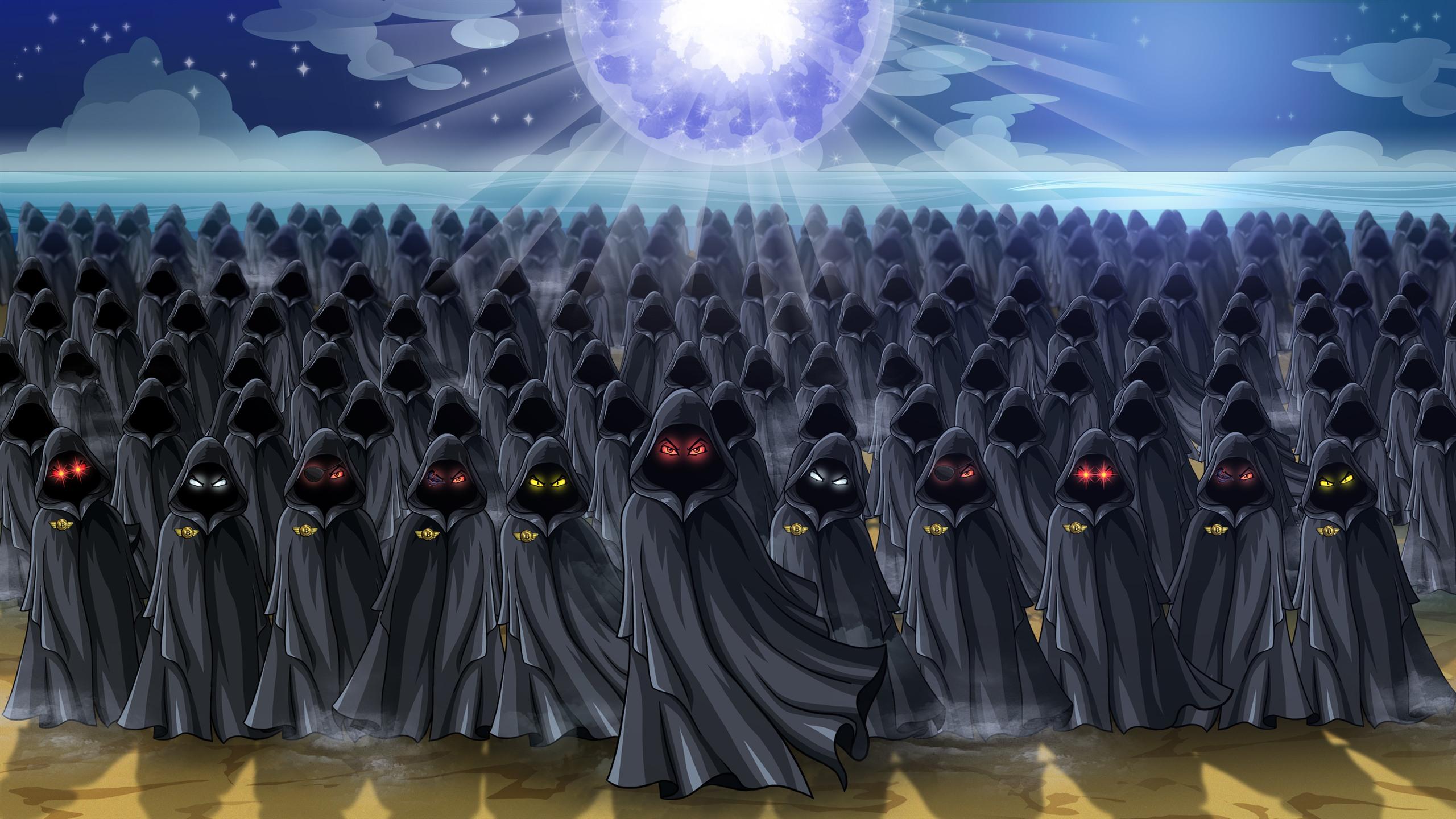 Rank upon rank of hooded Generals, their eyes glowing in the dark